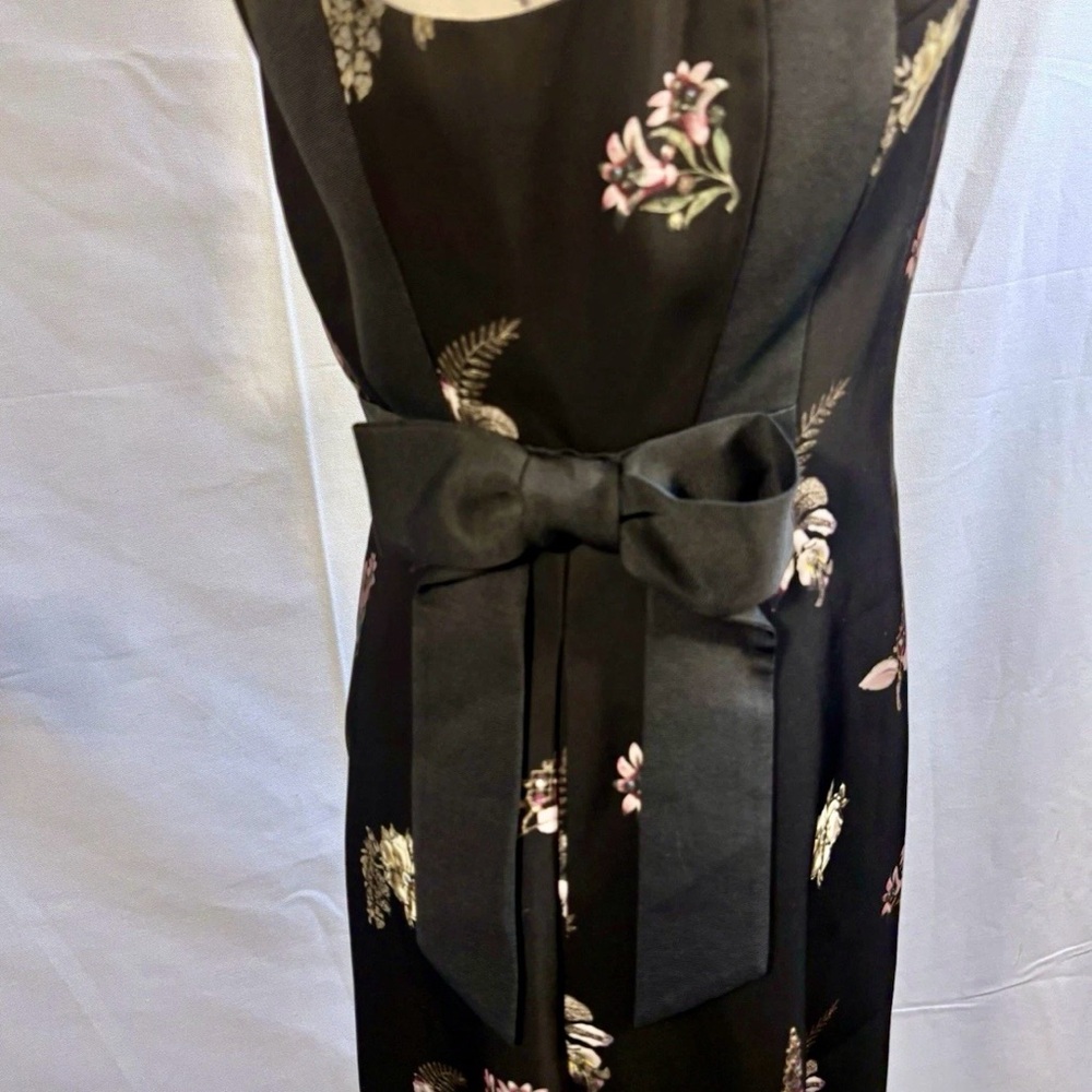 Ted Baker Lalima Pirouette Floral Side Bow Dress Black Sz 2 US 6🧡 - Picture 4 of 10